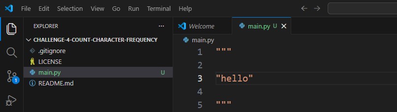 Python Challenge 4 Input Count Character Frequency